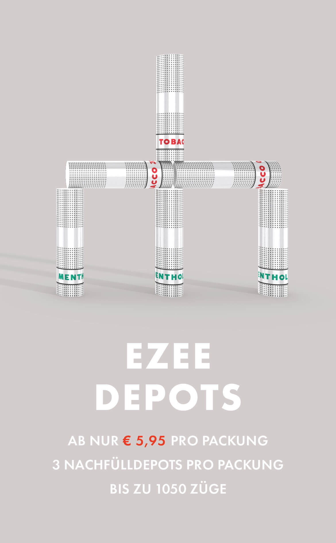Ezee einweg depot filter e-zigarette vape tabak menthol nikotin nikotinfrei