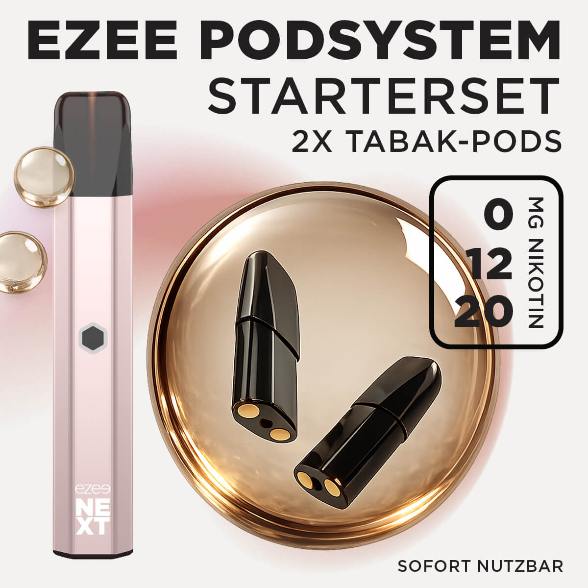 Ezee Next Pod Starterset Kupfer - Tabak 20mg Nikotin