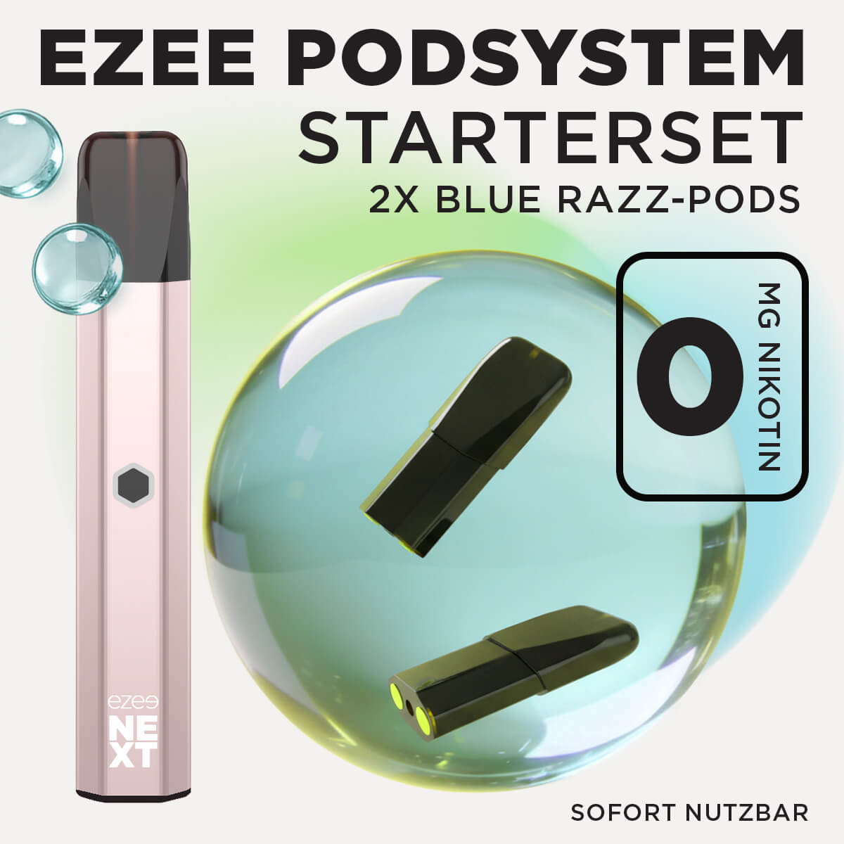 Pod System Kupfer - Blue Razz Nikotinfrei