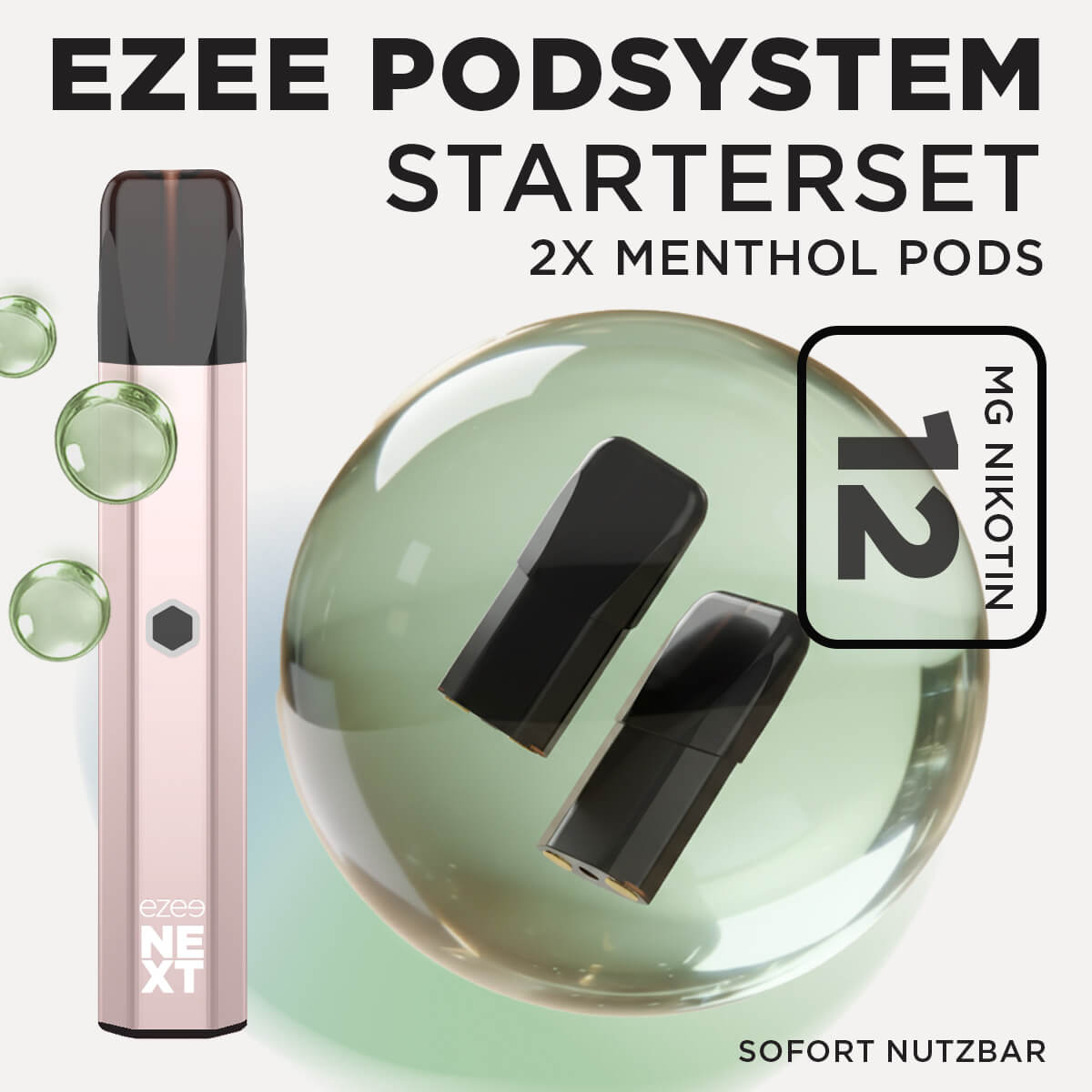 Ezee Next Pod Starterset Kupfer - Menthol 12mg Nikotin