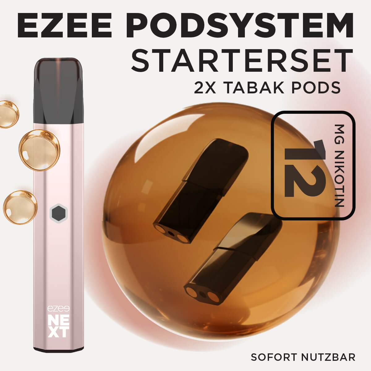 Ezee Next Pod Starterset Kupfer - Tabak 12mg Nikotin