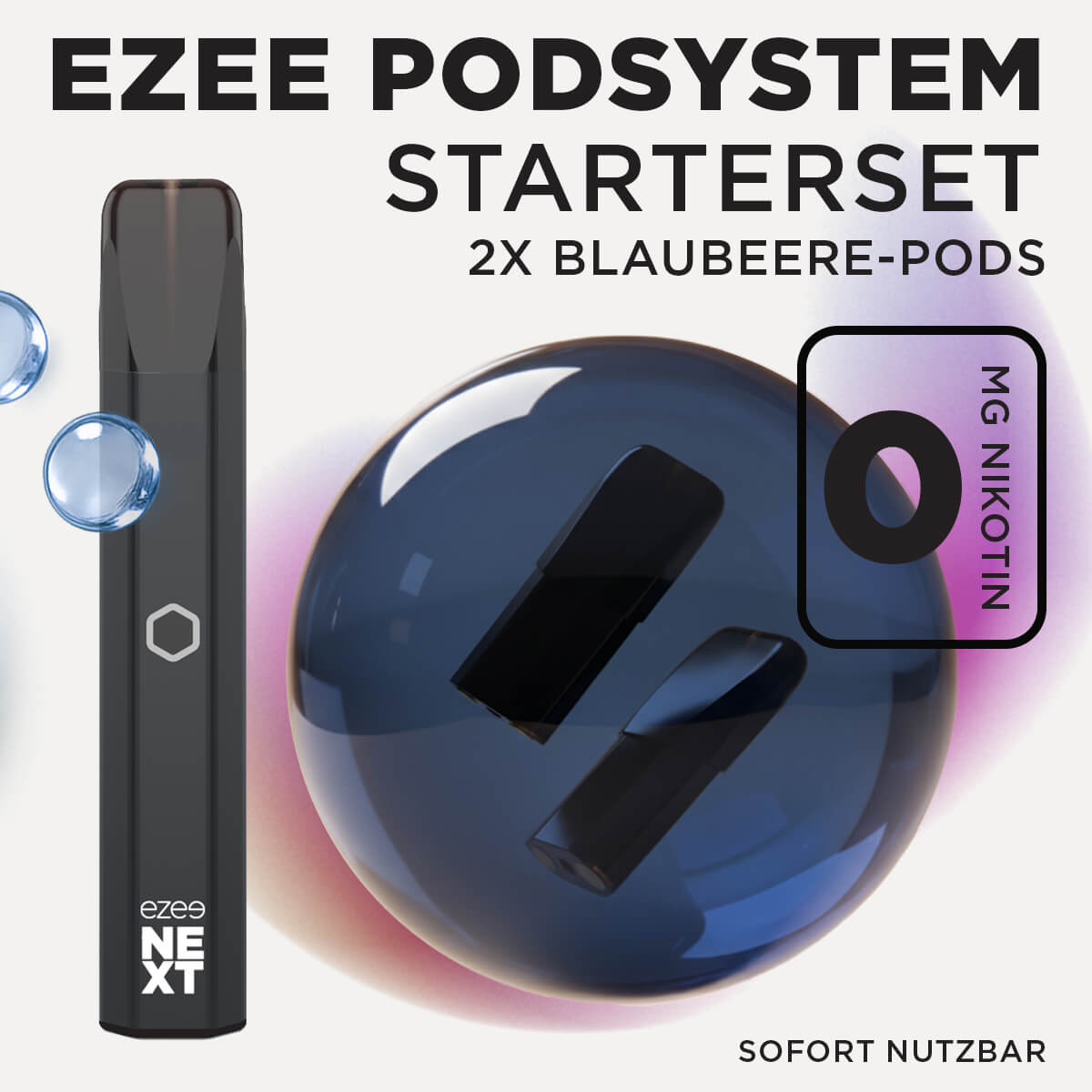 Pod System Schwarz - Blaubeere Nikotinfrei
