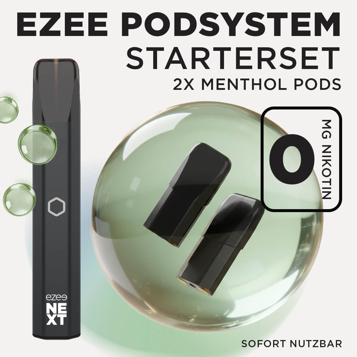 Pod System Schwarz - Menthol Ohne Nikotin