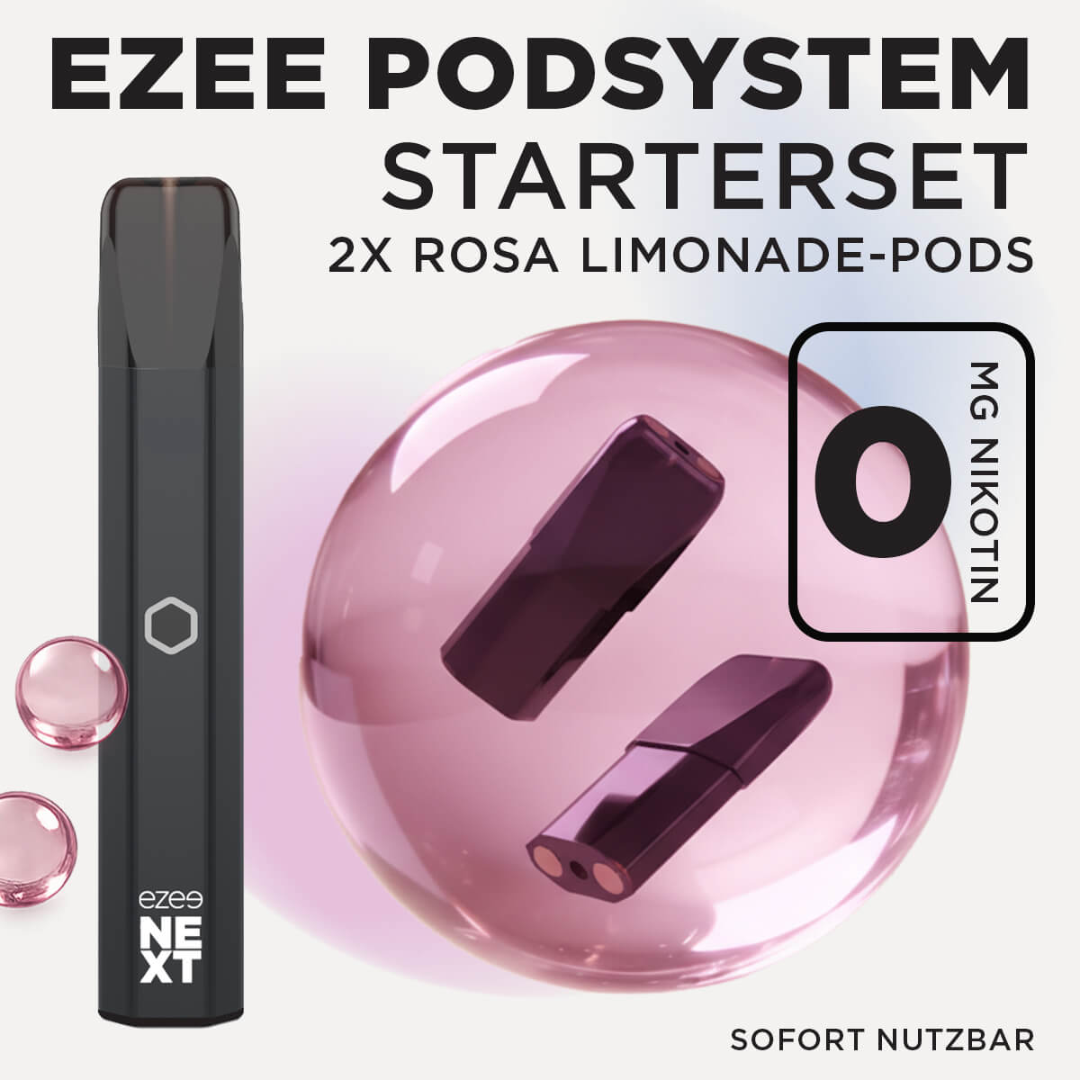 Pod System Schwarz - Pink Lemonade Nikotinfrei