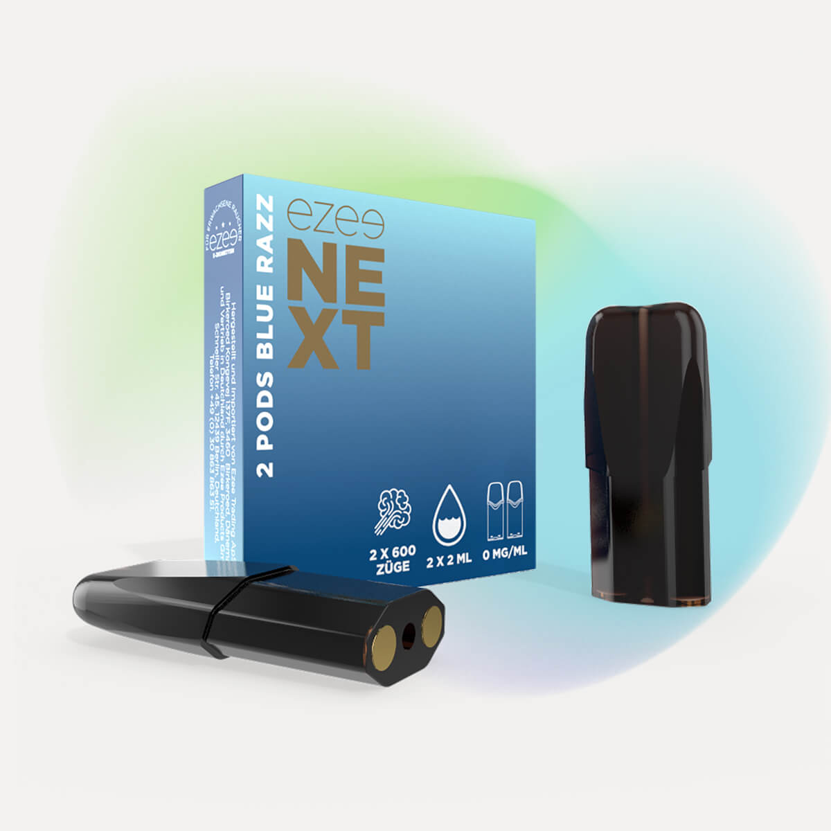 Pod System Silber - Blue Razz Nikotinfrei