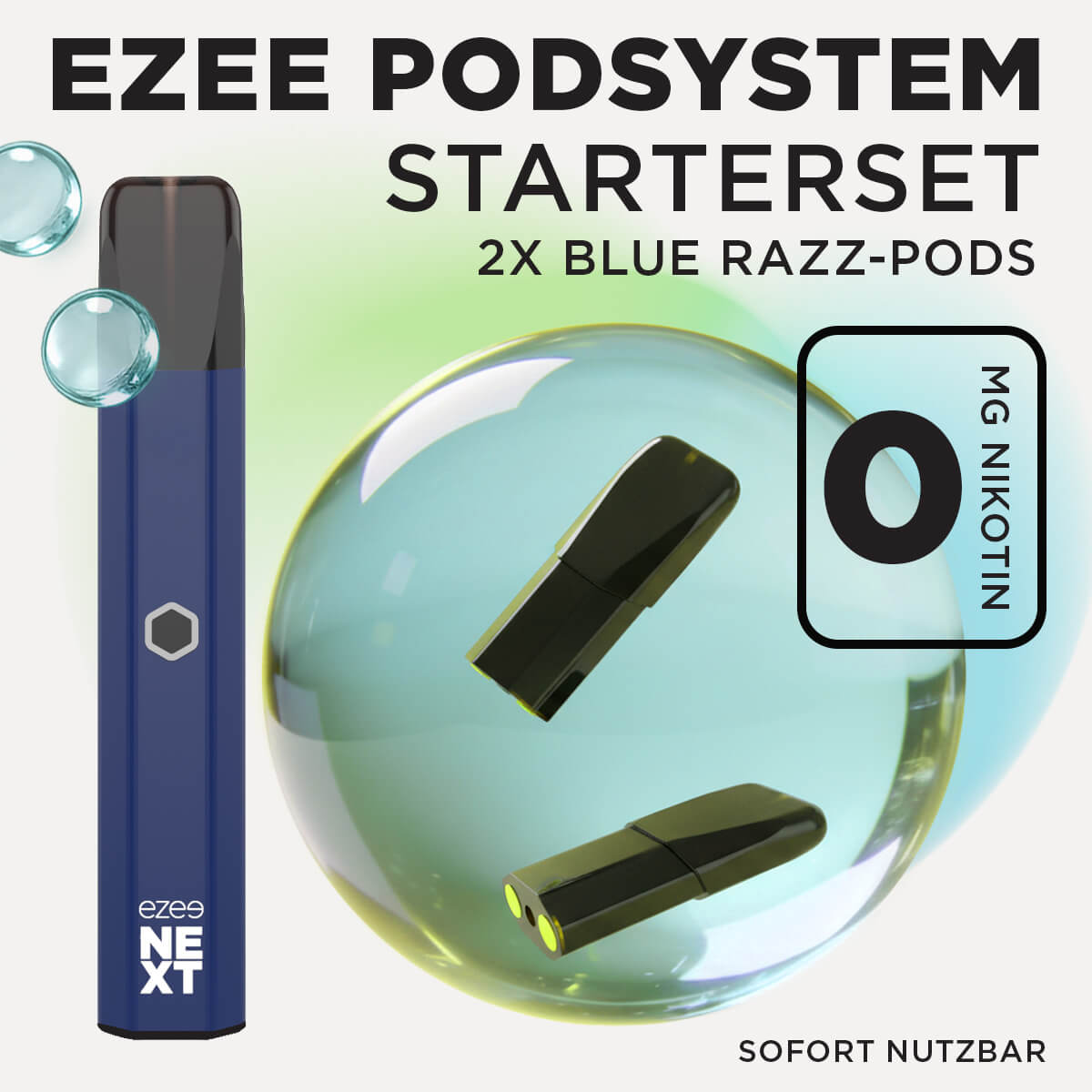 Pod System Blau - Blue Razz Nikotinfrei