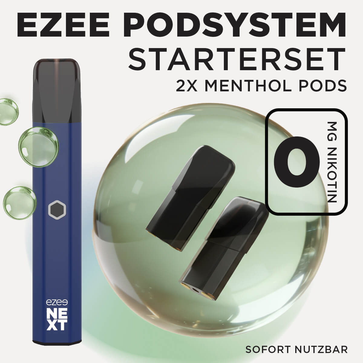 Pod System Blau - Menthol Ohne Nikotin