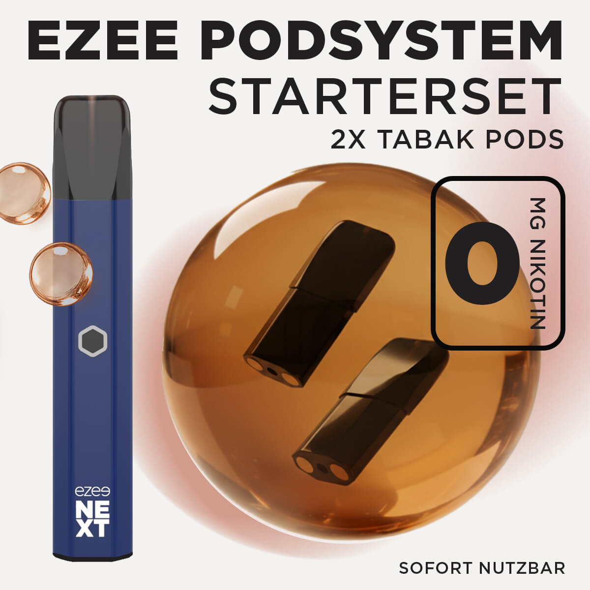 Pod System Blau - Tabak Ohne Nikotin