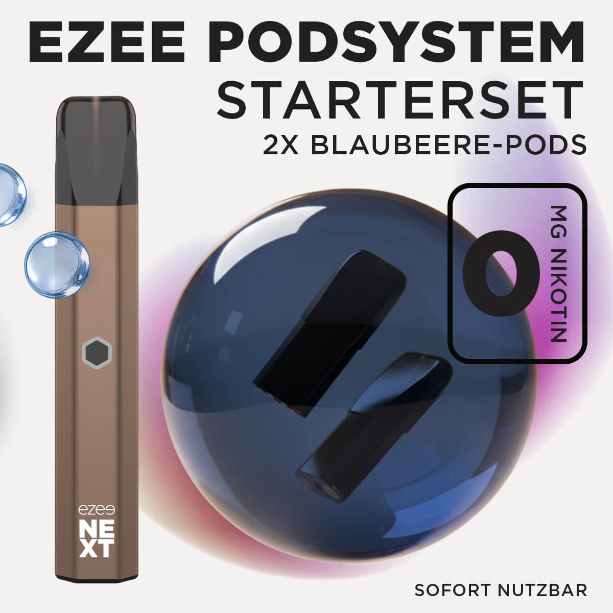 Pod System Braun - Blaubeere Nikotinfrei