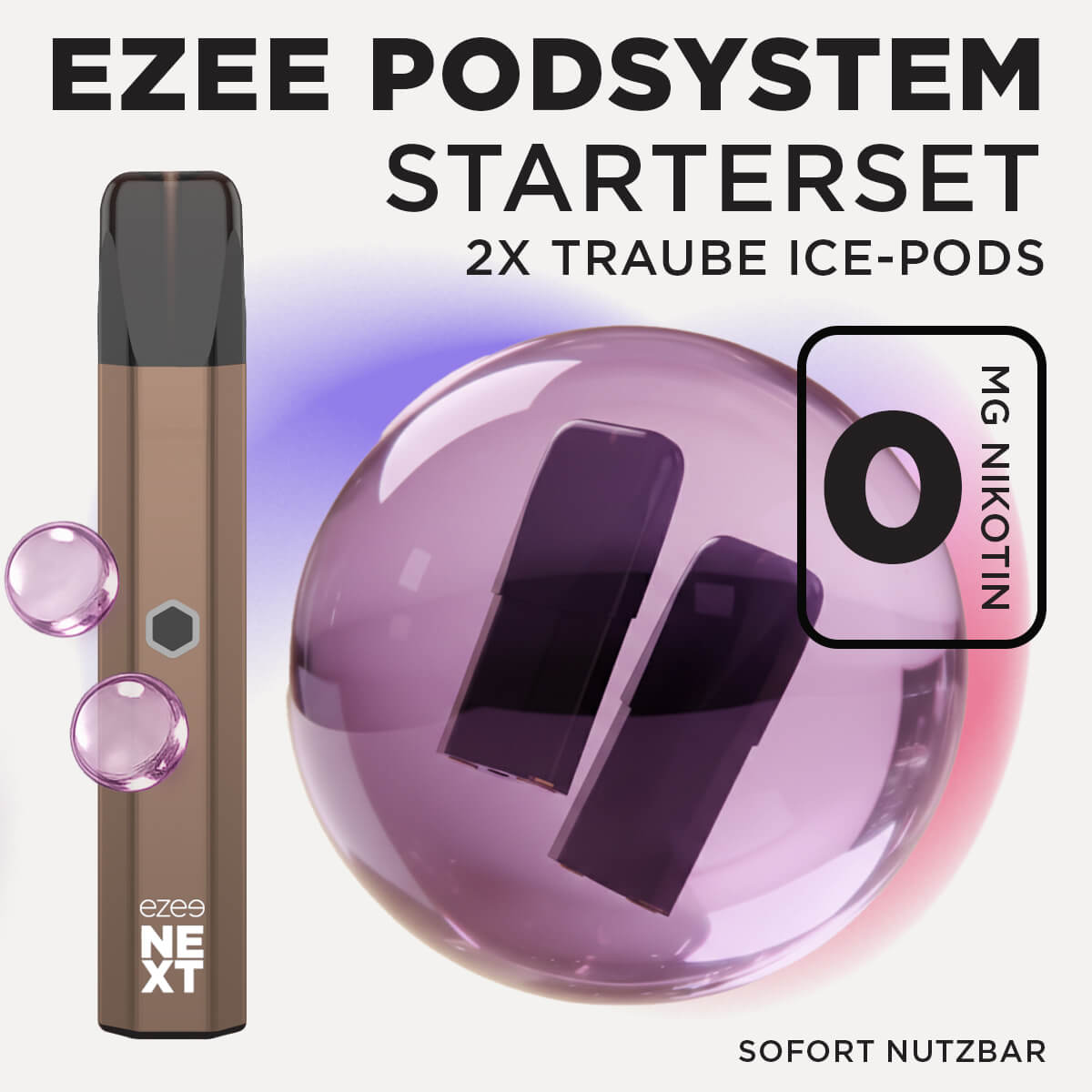 Pod System Braun - Traube Ohne Nikotin
