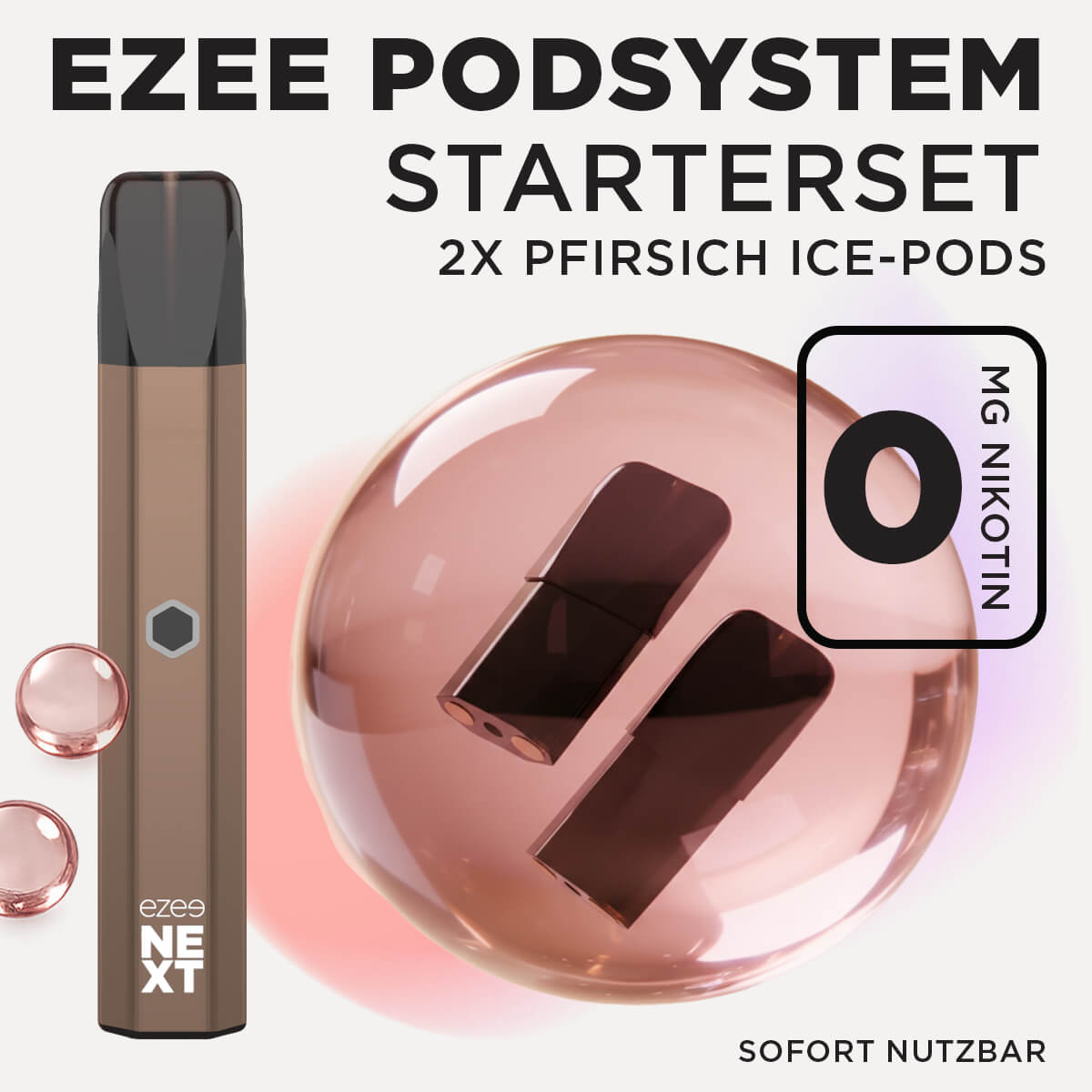Pod System Braun - Pfirsich Nikotinfrei