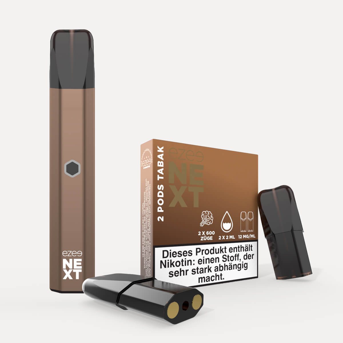 Ezee Next Pod Starterset Braun - Tabak 12mg Nikotin