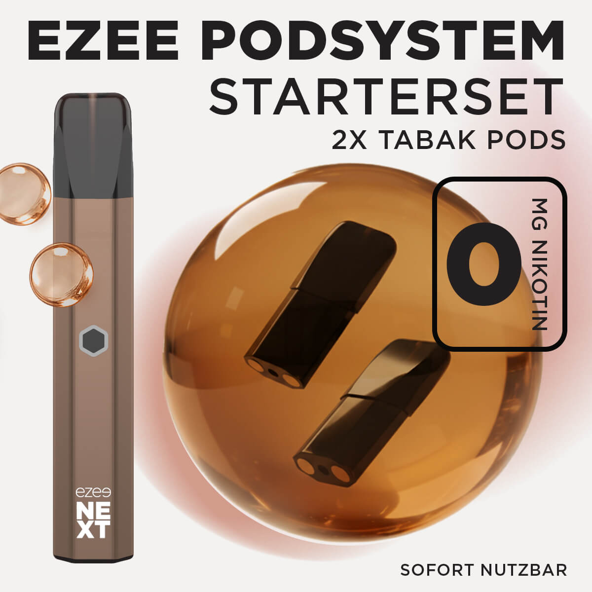 Pod System Braun - Tabak Ohne Nikotin