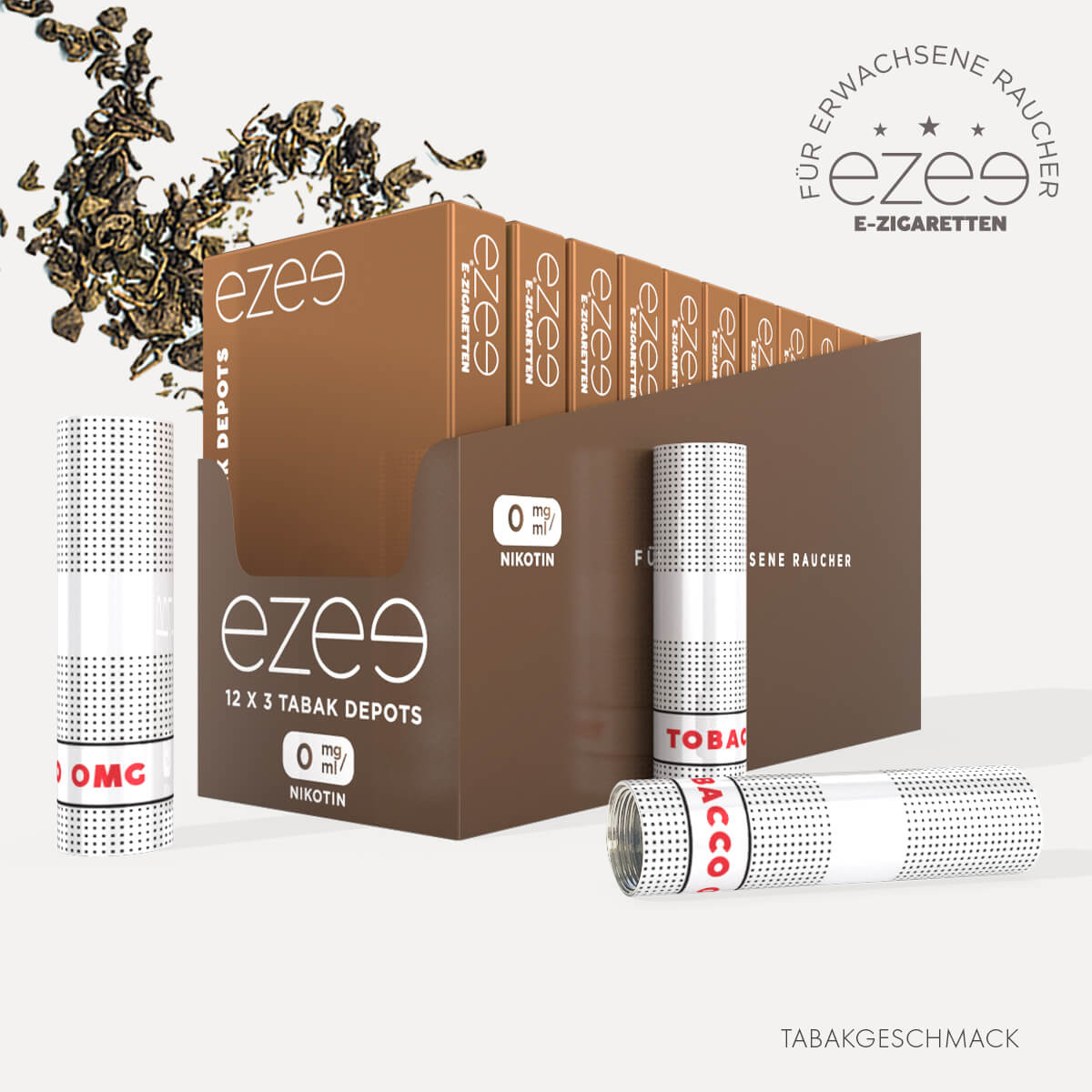 Ezee E-Zigaretten Depots Tabak Nikotinfrei 36 Stk.