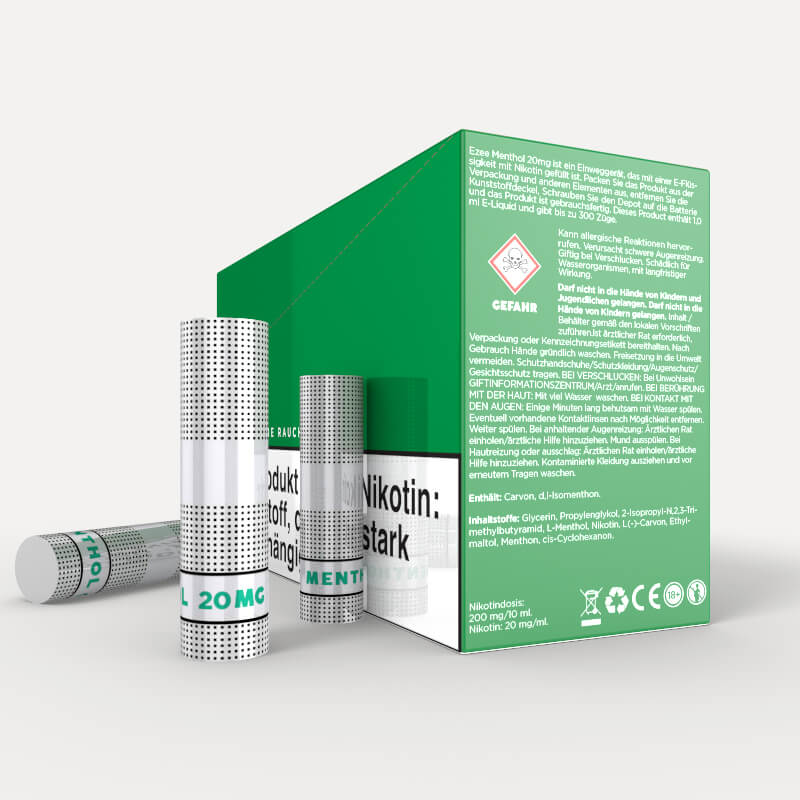 Ezee E-Zigaretten Depots Menthol 20mg/ml Nikotin 36 Stk.
