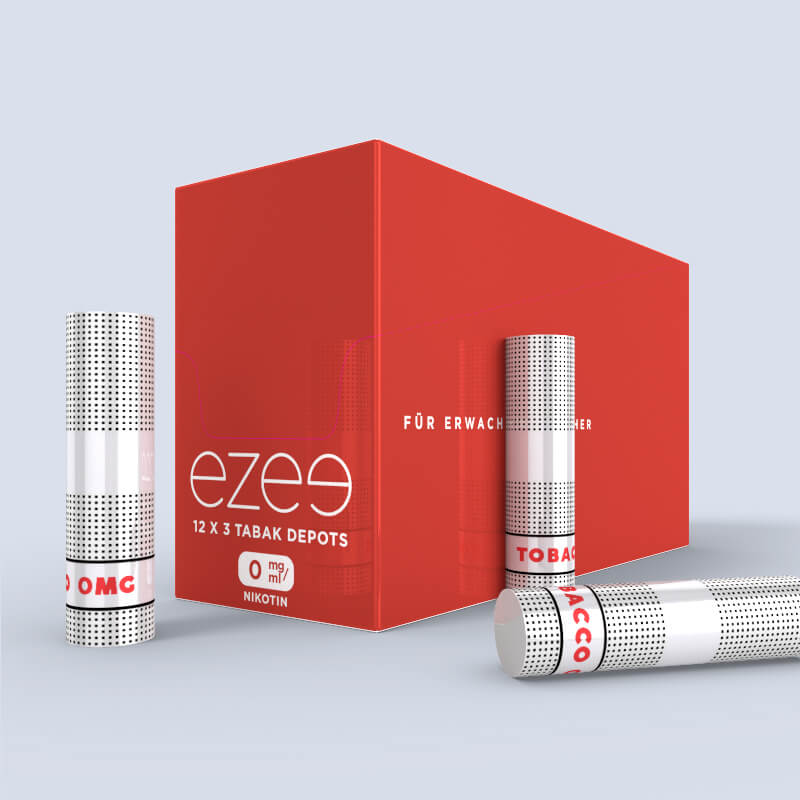 Cigalike Nachfüllkartuschen Tabak 0 mg/ml - 36 Stück