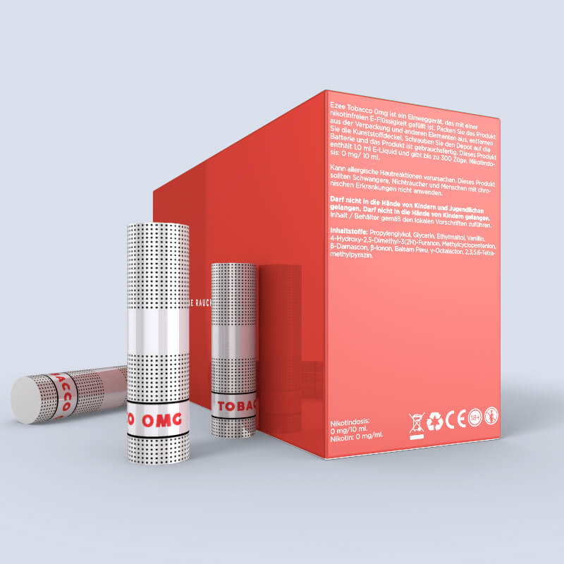 Cigalike Nachfüllkartuschen Tabak 0 mg/ml - 36 Stück