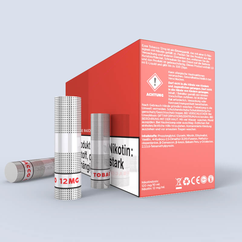 Cigalike Nachfüllkartuschen Tabak 12 mg/ml - 36 Stück