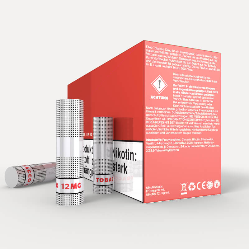 Ezee E-Zigaretten Depots Tabak 12mg/ml Nikotin 36 Stk.