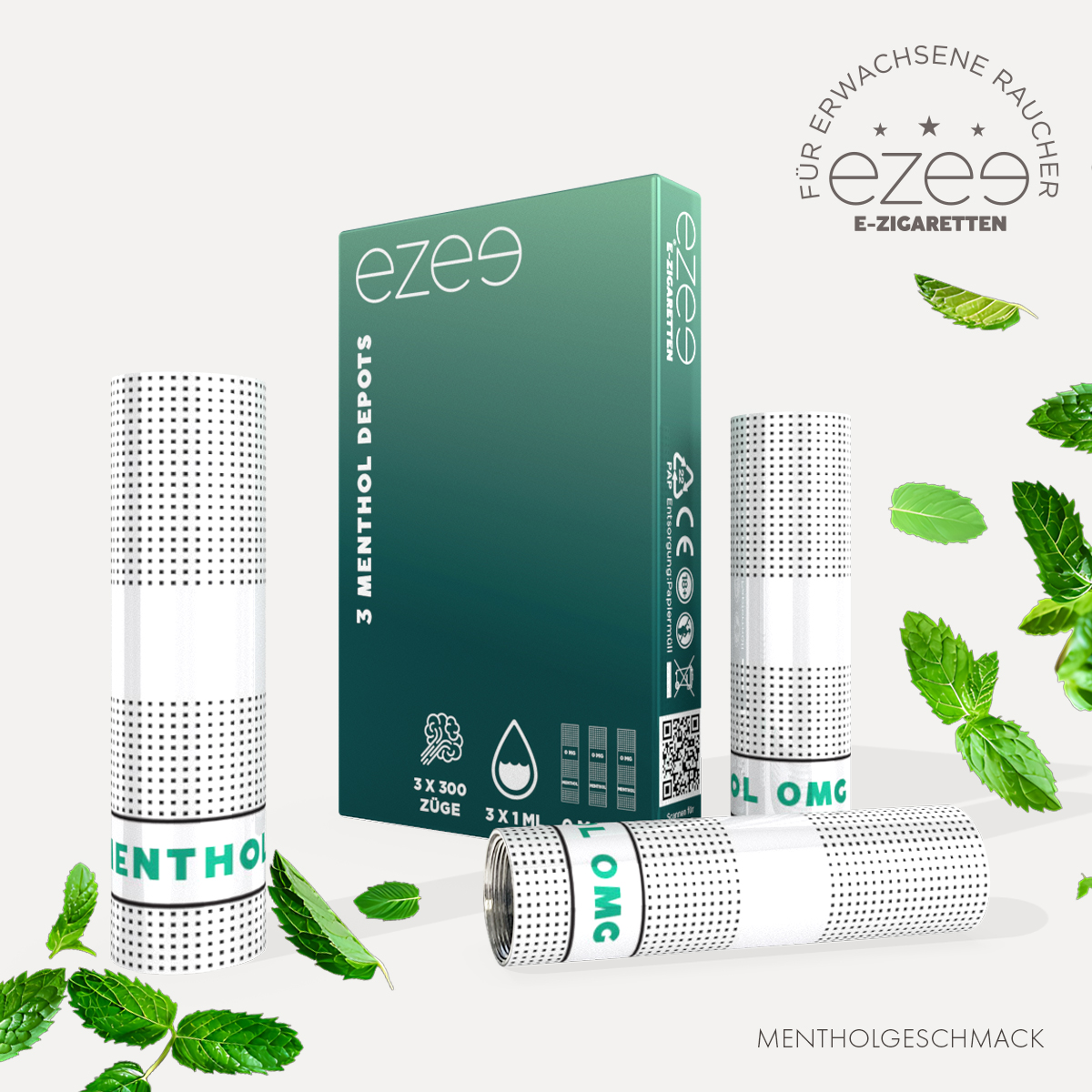 Ezee Cigalike Starterset Weiß - Menthol Nikotinfrei