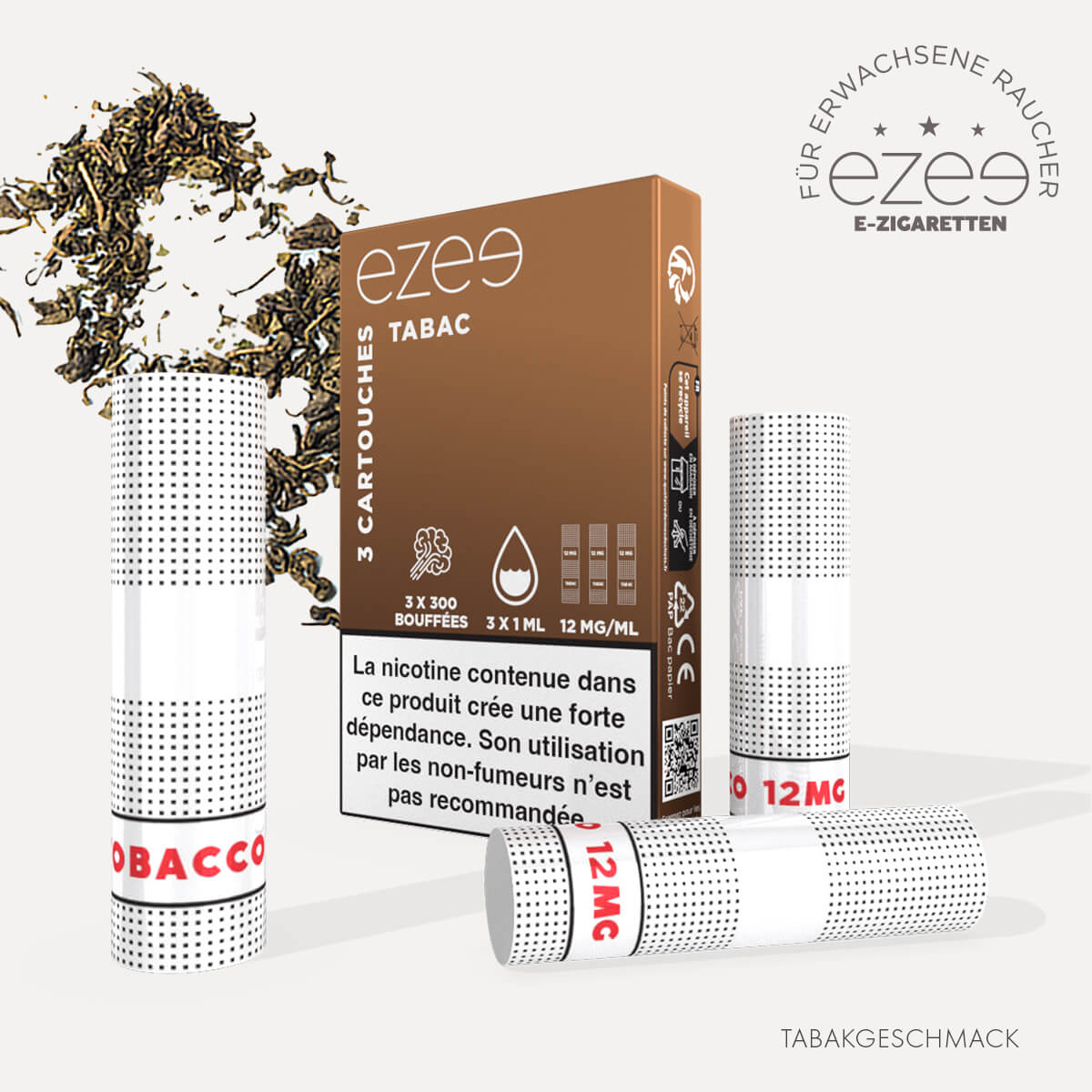 Ezee E-Zigarette Starterset Rot - Tabak 12mg Nikotin