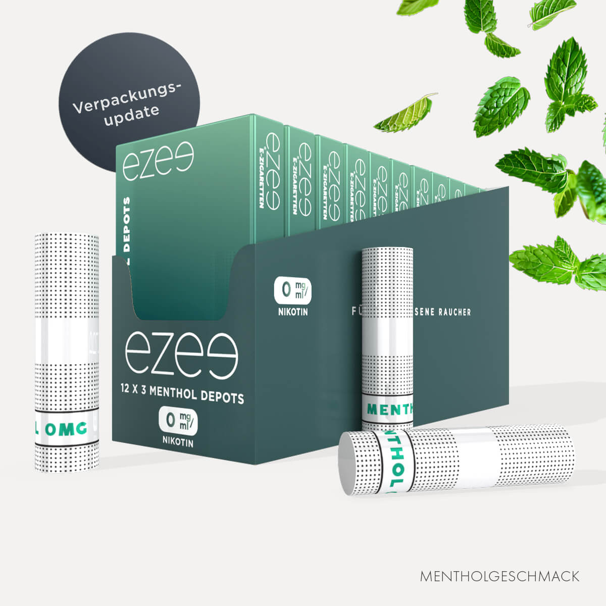 Cigalike Nachfüllkartuschen Menthol 0 mg/ml - 36 Stück