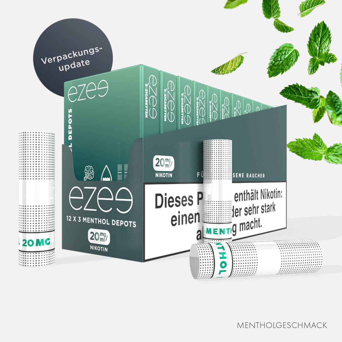 Ezee E-Zigaretten Depots Menthol 20mg/ml Nikotin 36 Stk.