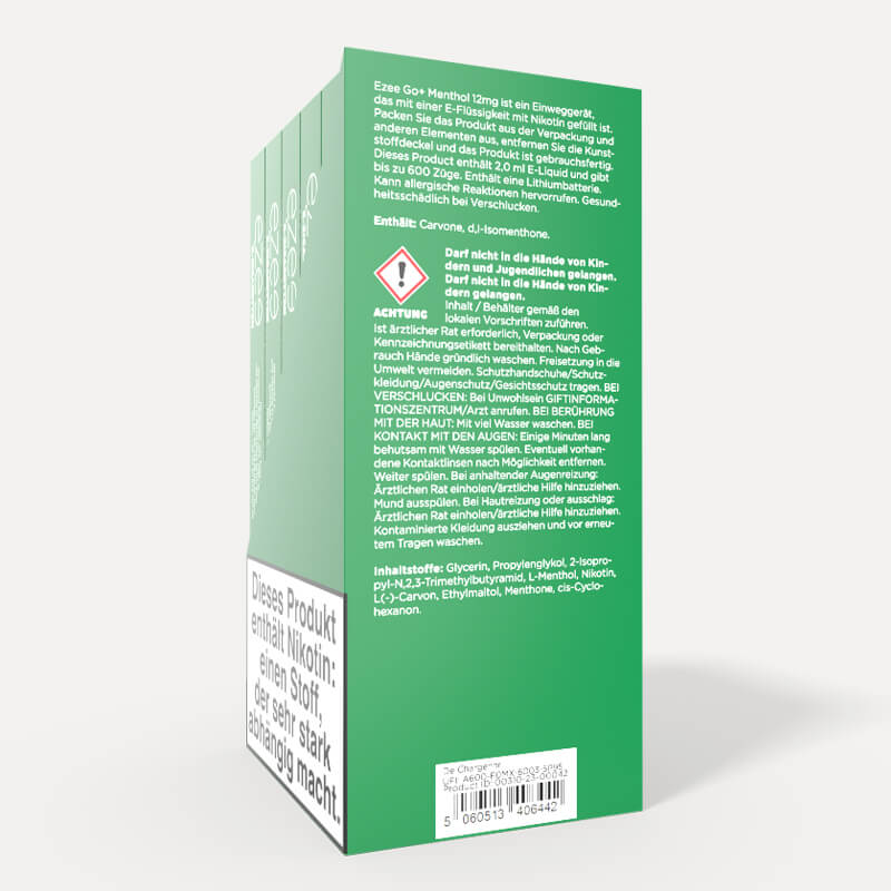 Ezee Go+ Puff Bar Menthol 12mg/ml Nikotin 10 Stk.