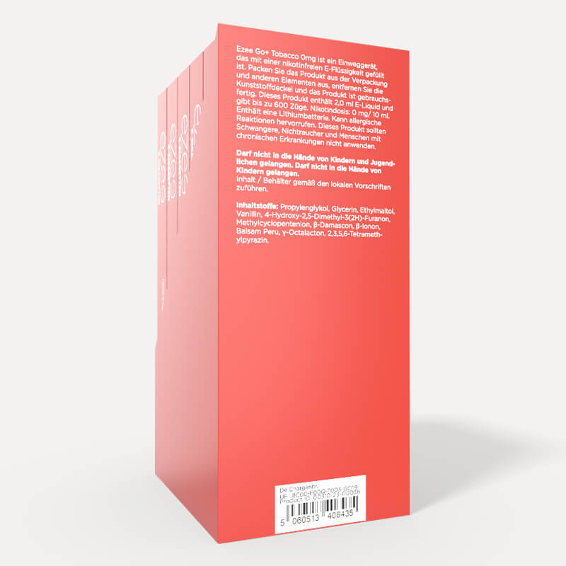 Ezee Go+ Puff Bar Tabak Nikotinfrei 10 Stk.