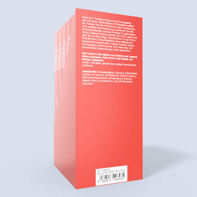Ezee Go+ Tabak Einweg Vape ohne Nikotin 10 Stk.