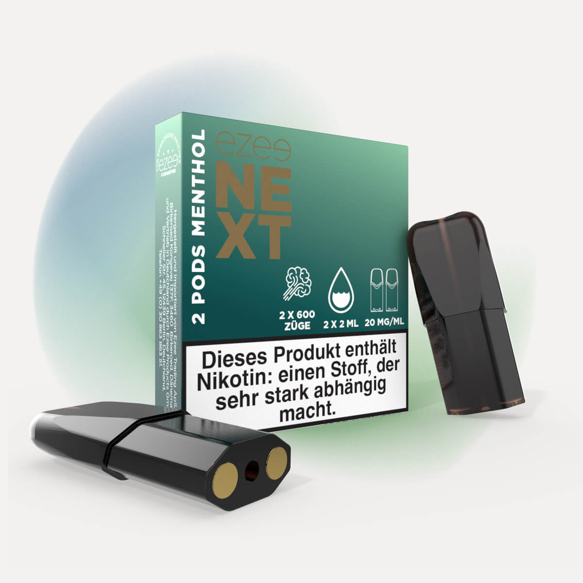 Ezee Next Pod Starterset Schwarz - Menthol 20mg Nikotin