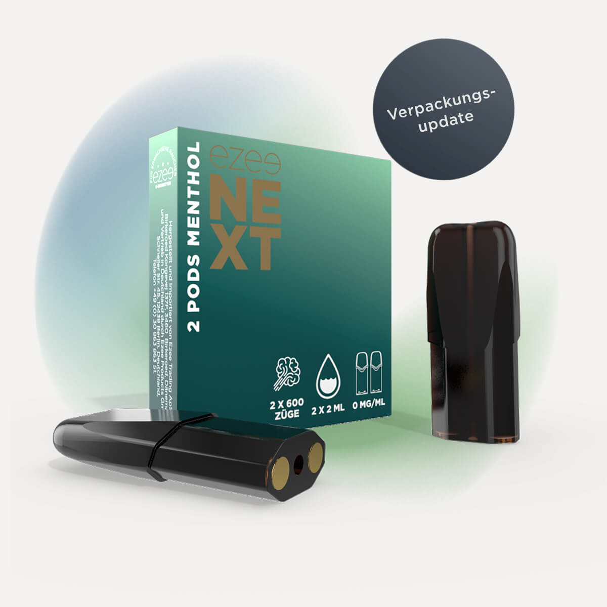 Ezee Pods Menthol 0mg/ml Nikotin 2 Stk.