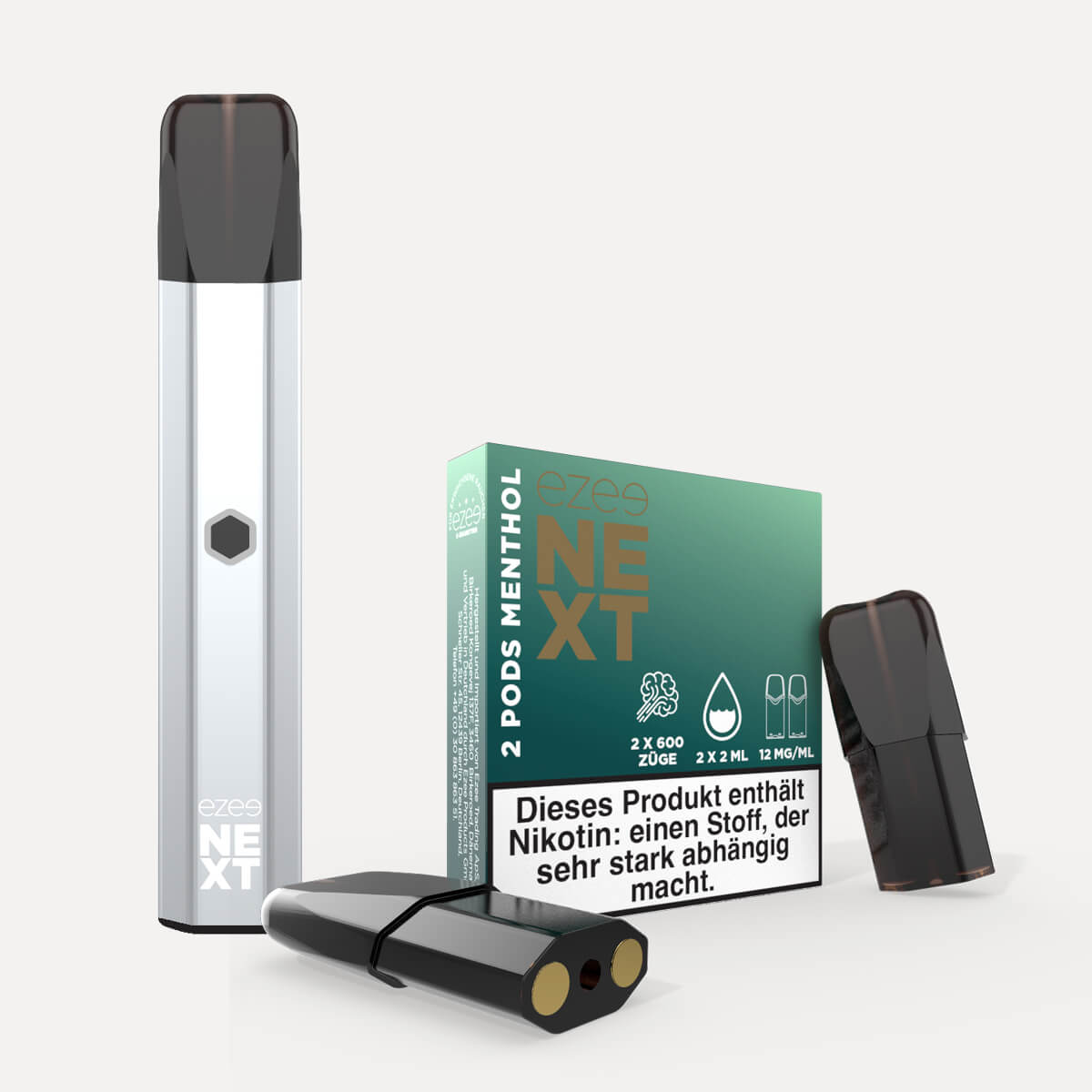 Ezee Next Pod Starterset Silber - Menthol 12mg Nikotin