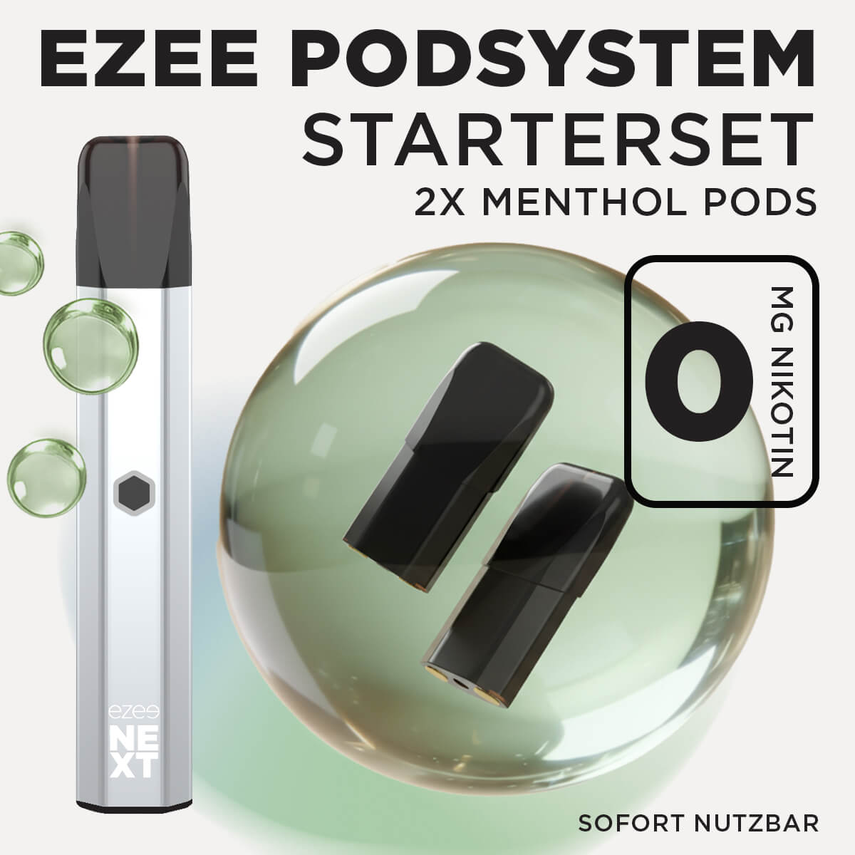 Ezee Next Pod Starterset Silber - Menthol Nikotinfrei