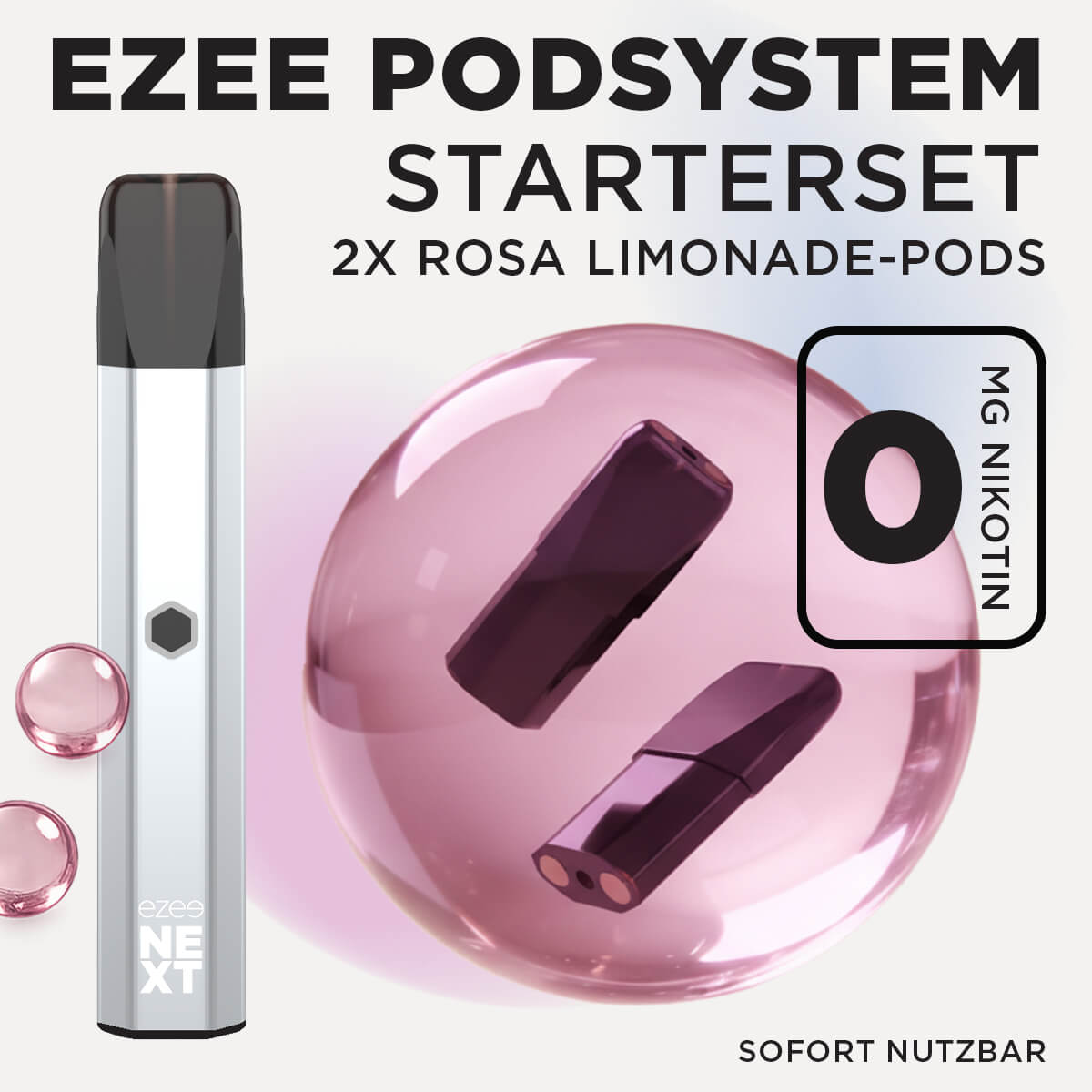 Pod System Silber - Pink Lemonade Nikotinfrei