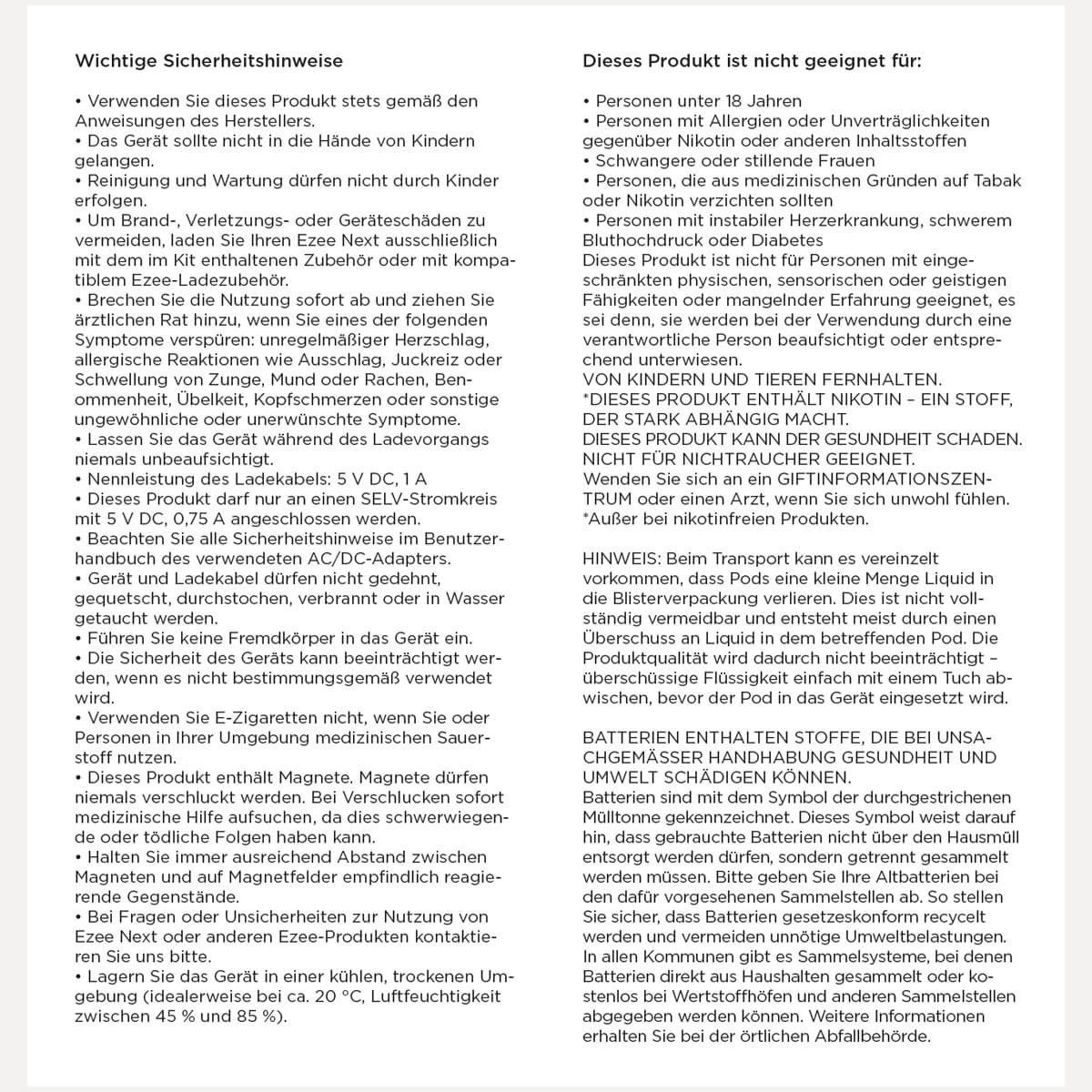 Ezee Next Pod Starterset Schwarz - Tabak 20mg Nikotin