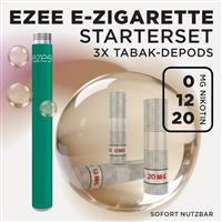 Ezee E-Zigarette Starterset Grün - Tabak Nikotinfrei