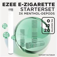 Ezee E-Zigarette Starterset Weiß - Menthol 12mg Nikotin